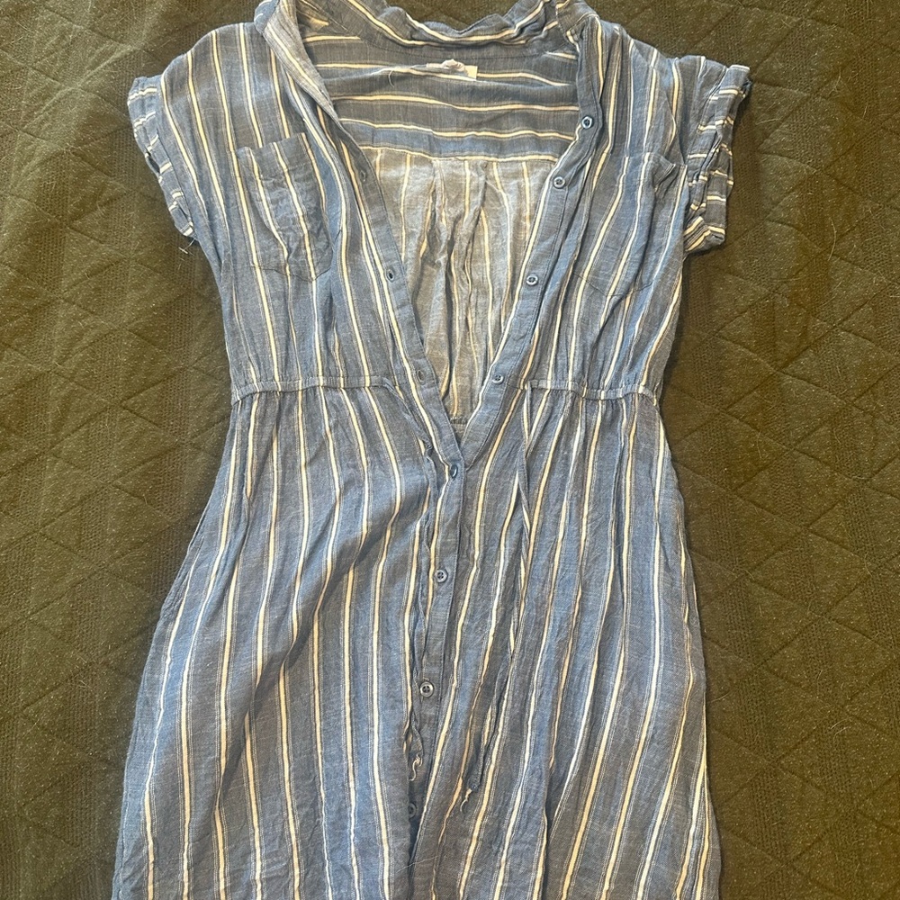 Japna Blue and White Striped Shirt